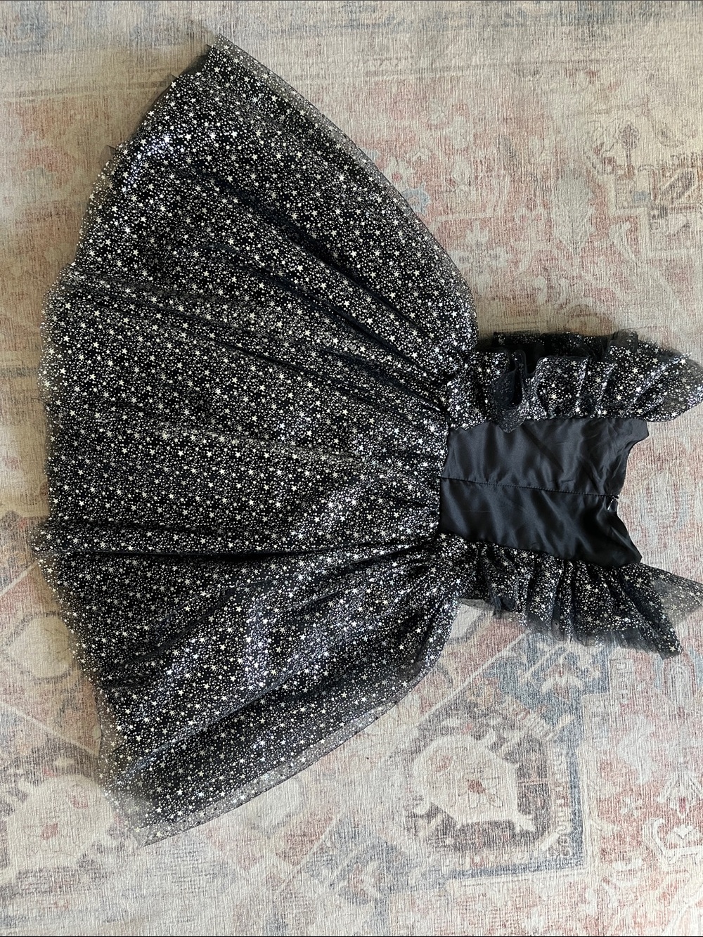 Lola + The Boys Black Sparkle Star Tulle Dress - Picture 4 of 4
